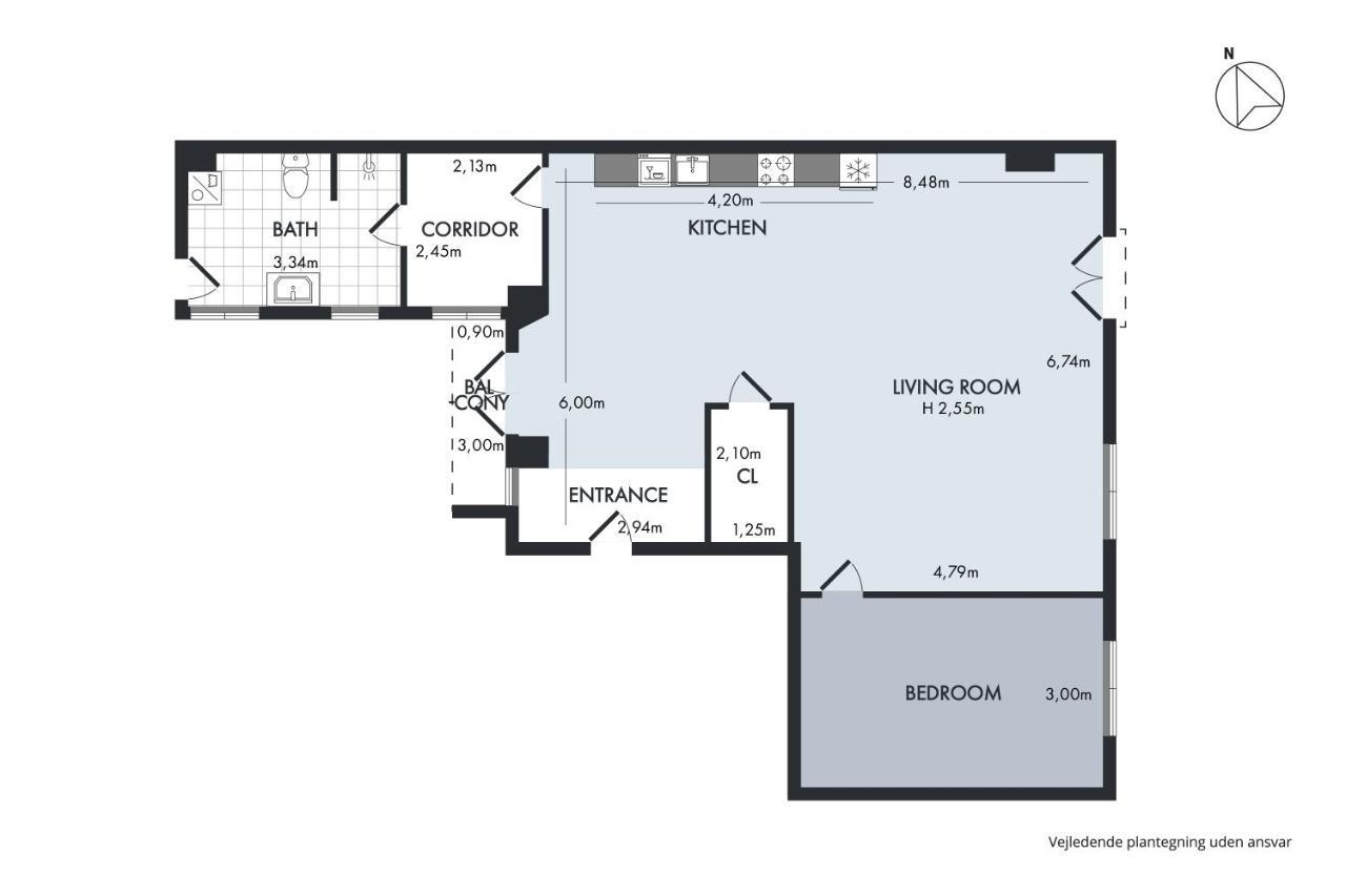 Sanders Monarch - Charming One-Bedroom Apartment With Two Balconies Copenhagen Exterior photo